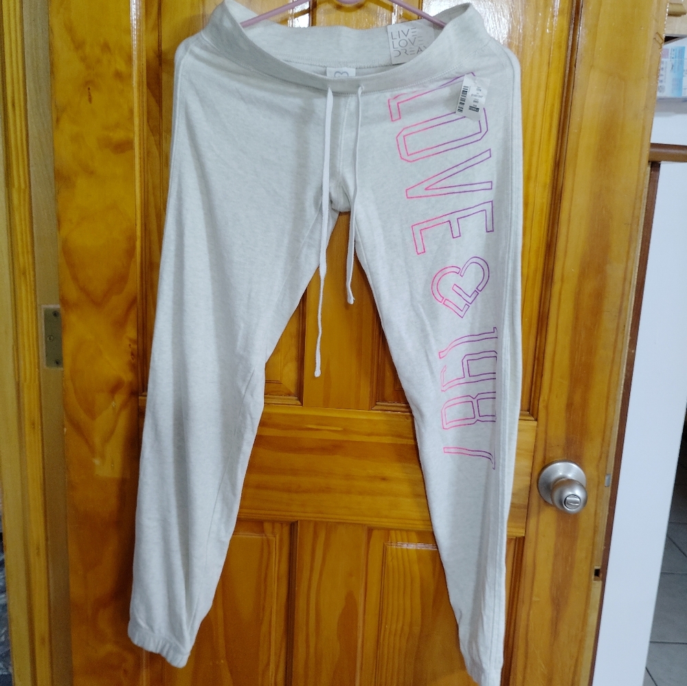 Love love dream sweatpants, white, extra small